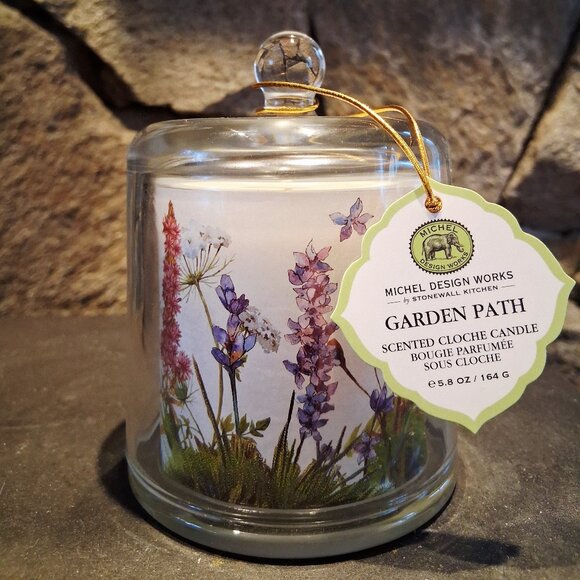 Michel Designs Works glass candle cloche - Picture 1 of 7